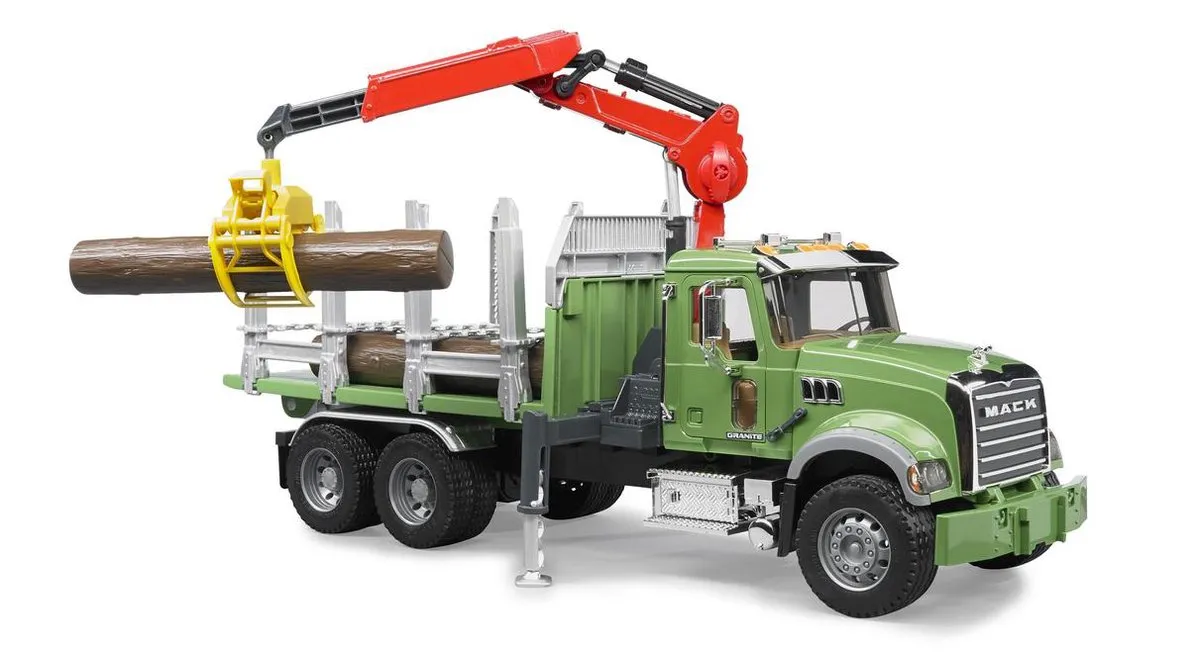 Bruder Mack Granite Houttransportwagen BR-02824 - Boomstammen - Multikleur
