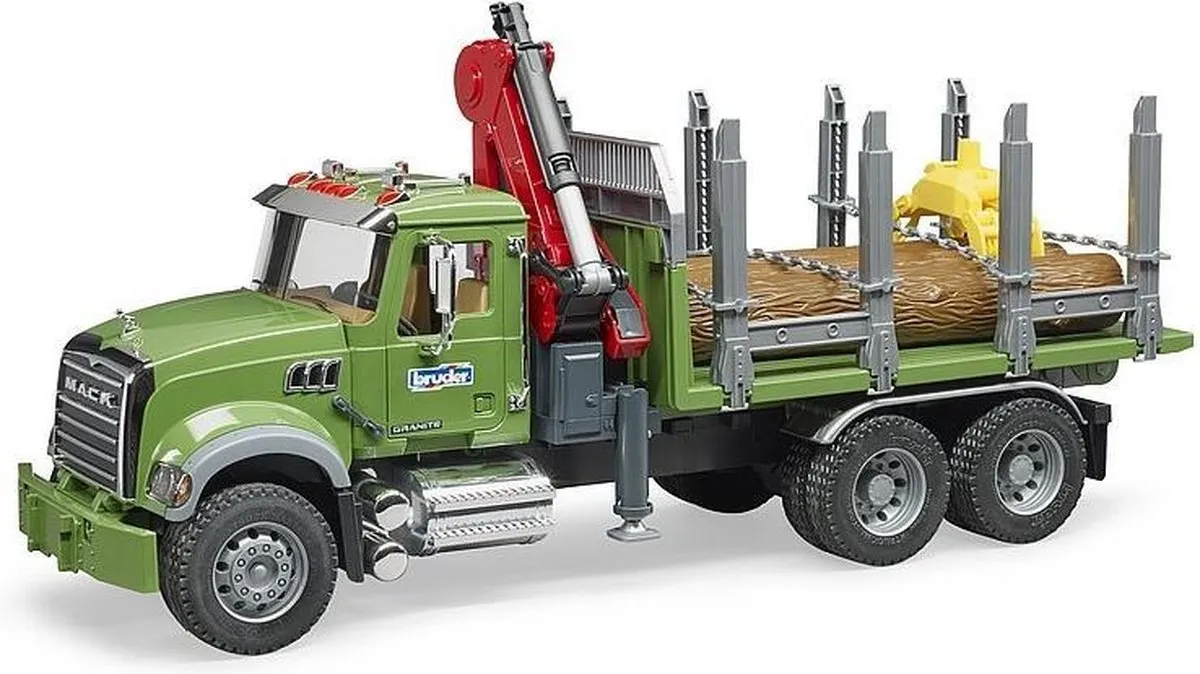Bruder Mack Granite Houttransportwagen BR-02824 - Boomstammen - Multikleur