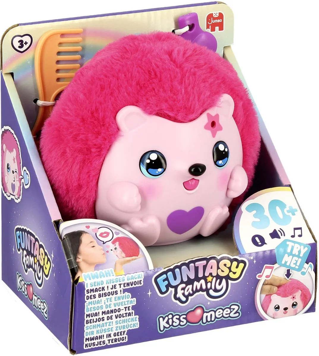 Jumbo Kiss-meez Egel Interactieve Knuffel