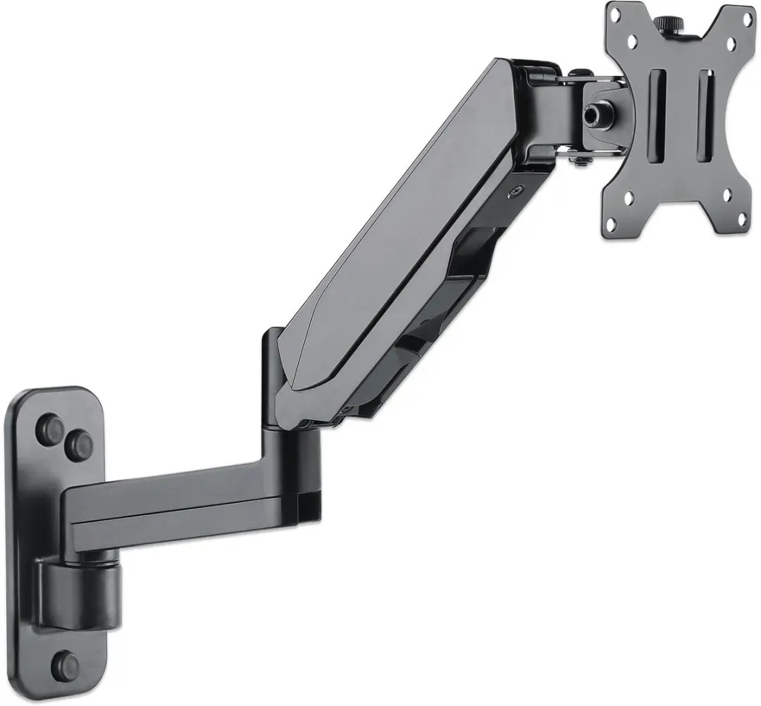Manhattan MH LCD Wall Mount GasSpring Arm 461610 - 32" - Zwart