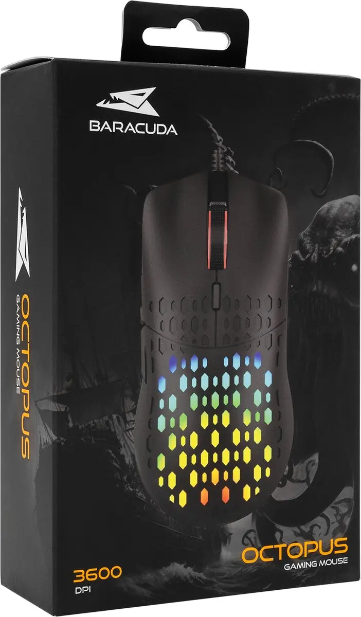 Barracuda OCTOPUS-B Gaming Muis - 6 Knoppen - Zwart - afbeelding 3 van 6