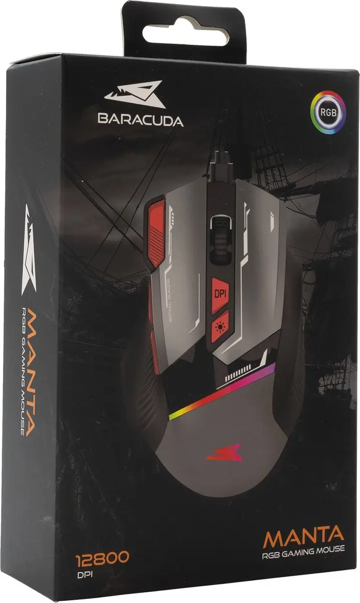 Barracuda MANTA-G Gaming Muis - Grijs - afbeelding 3 van 6