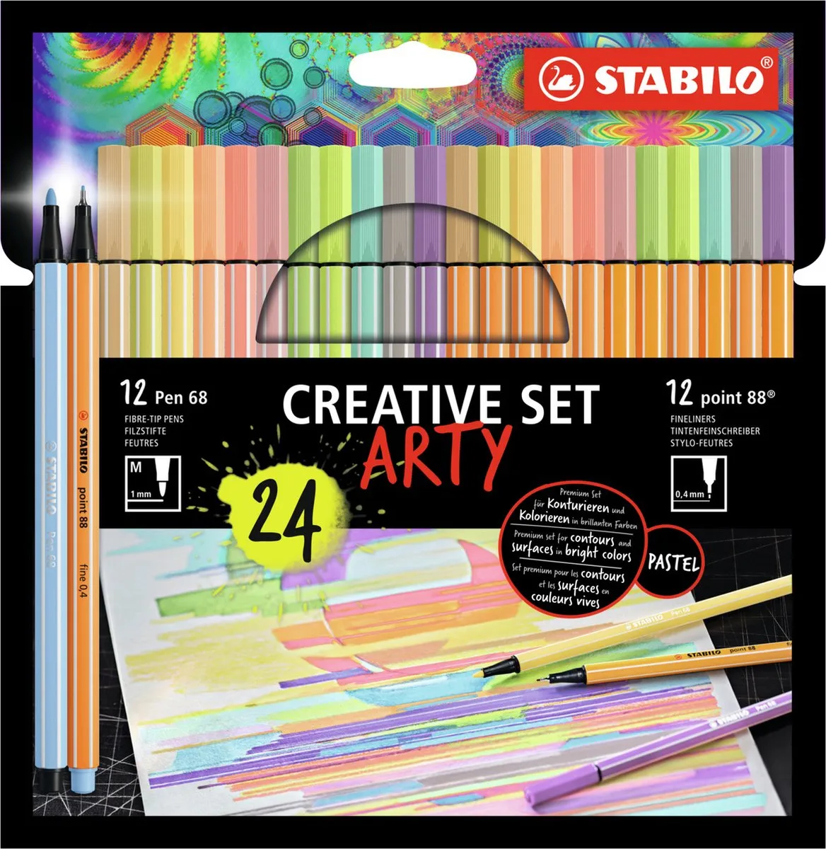 STABILO Arty Creative Set Pen 68 & Point 88 Pastel