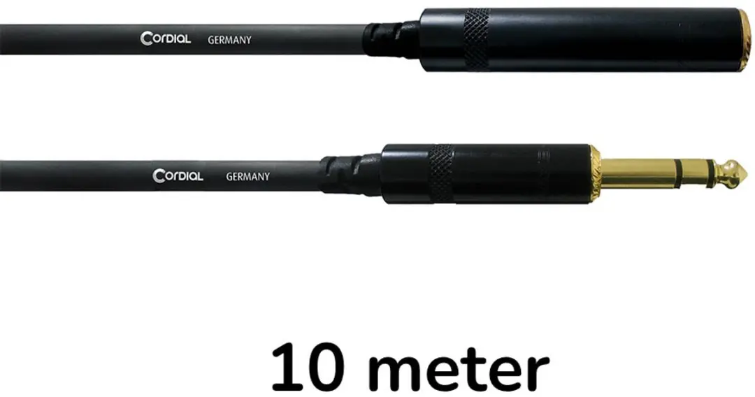 Cordial Stereojack Verlenging 10m 6,3mm