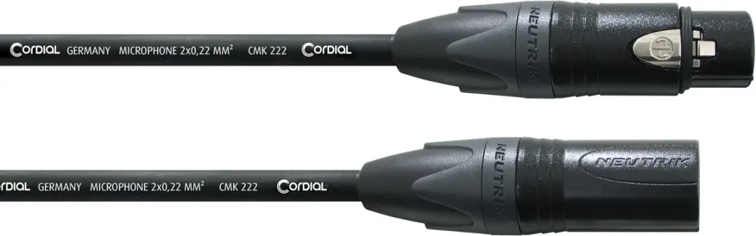 Cordial Select Microfoonkabel Neutrik XLR NC3 2,5m - Zwart