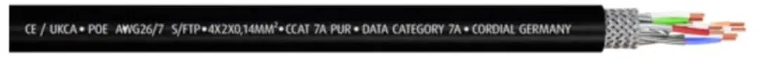 Cordial 15580 CAT 7a S/FTP Netwerkkabel 5m - Zwart
