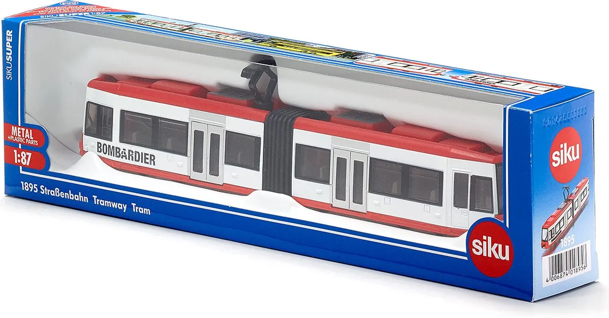 SIKU 1895 Bombardier Straatbaan 1:87 - Rood/Wit