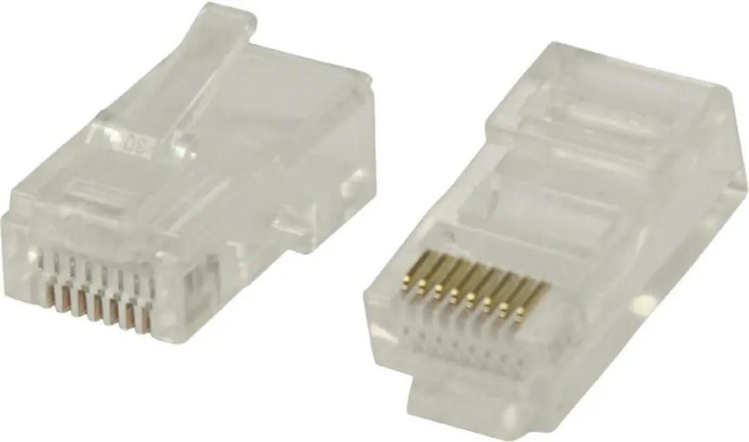 Connector RJ45 Solid UTP CAT5 Male PVC Transparant