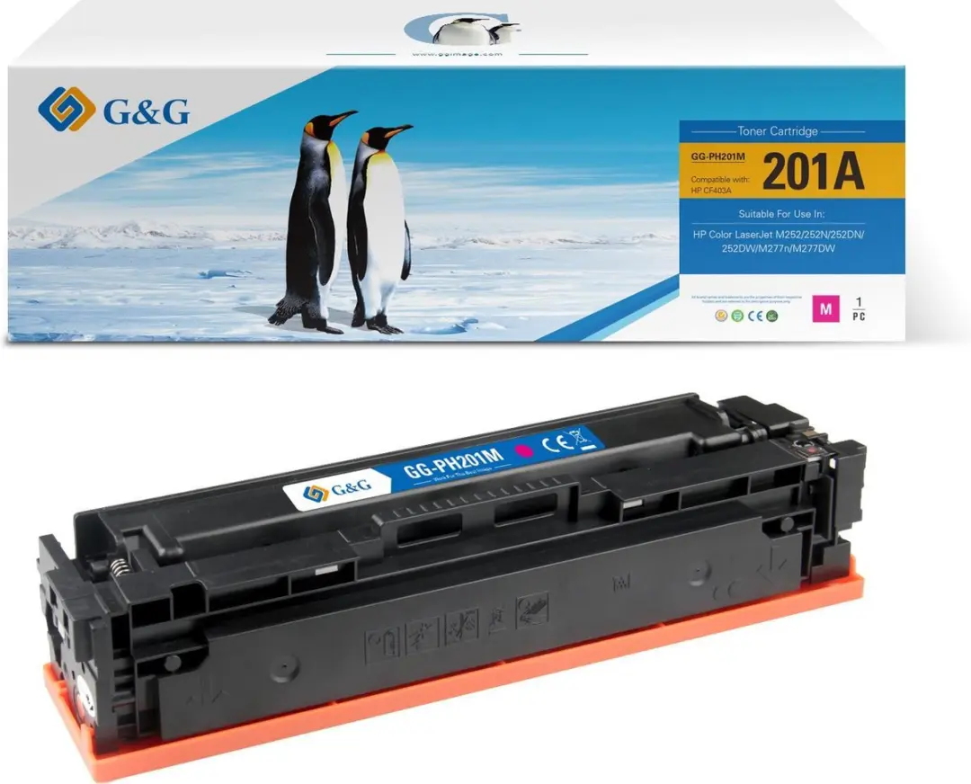 G&G CF403A compatibel met HP201A Tonercartridge Magenta 1 stuk(s) Huismerk