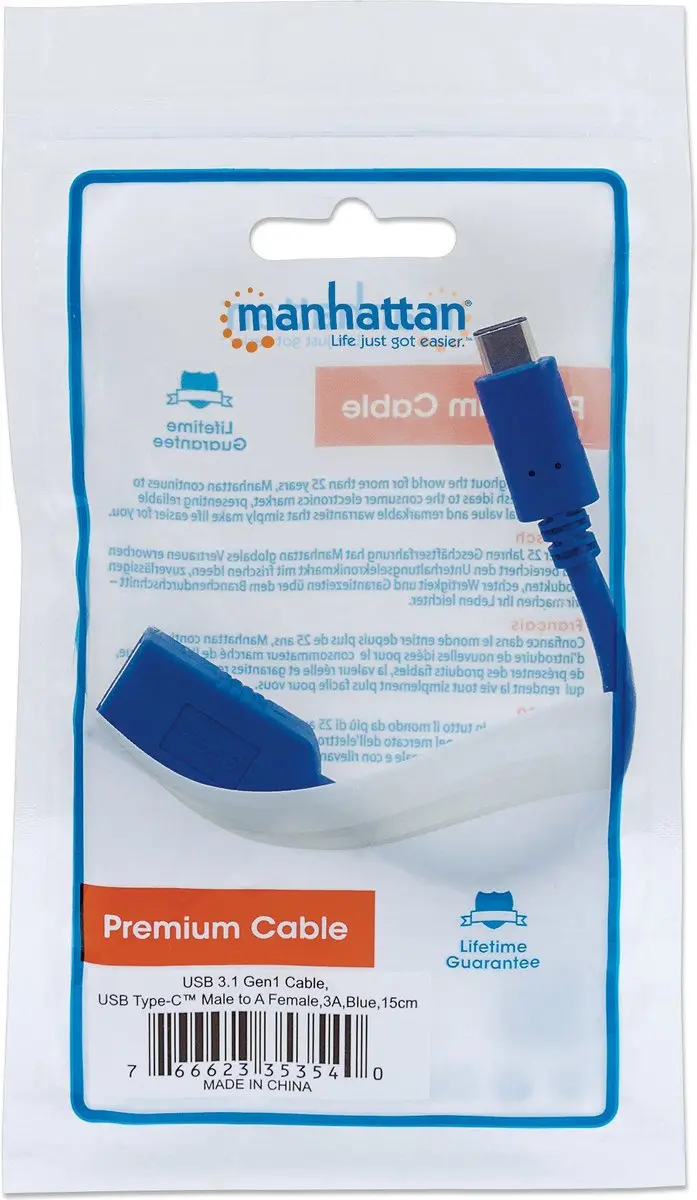 Manhattan USB 3.0 Adapter 353540 - Blauw