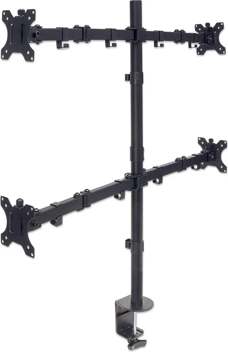Manhattan MH LCD Monitor Pole 461566 - 4 Monitoren - Zwart