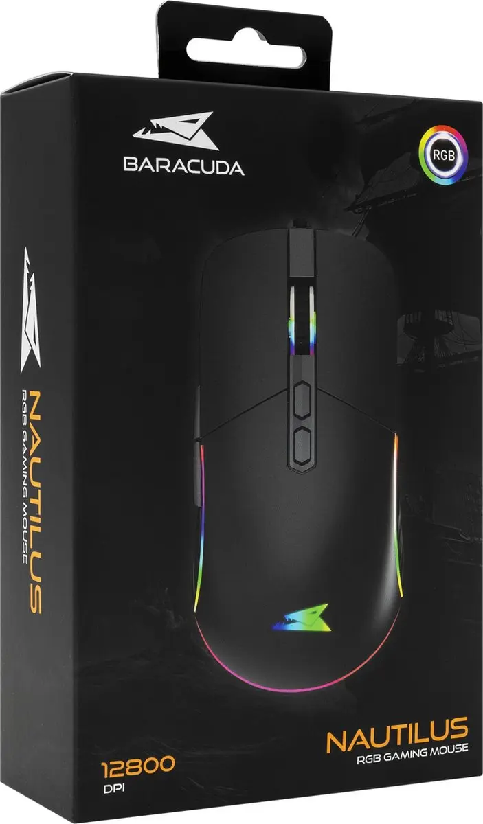 Barracuda Nautilus Gaming Muis - Zwart - afbeelding 3 van 6