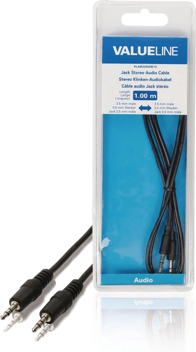 Valueline Jack stereo audiokabel 3,5 mm mannelijk
