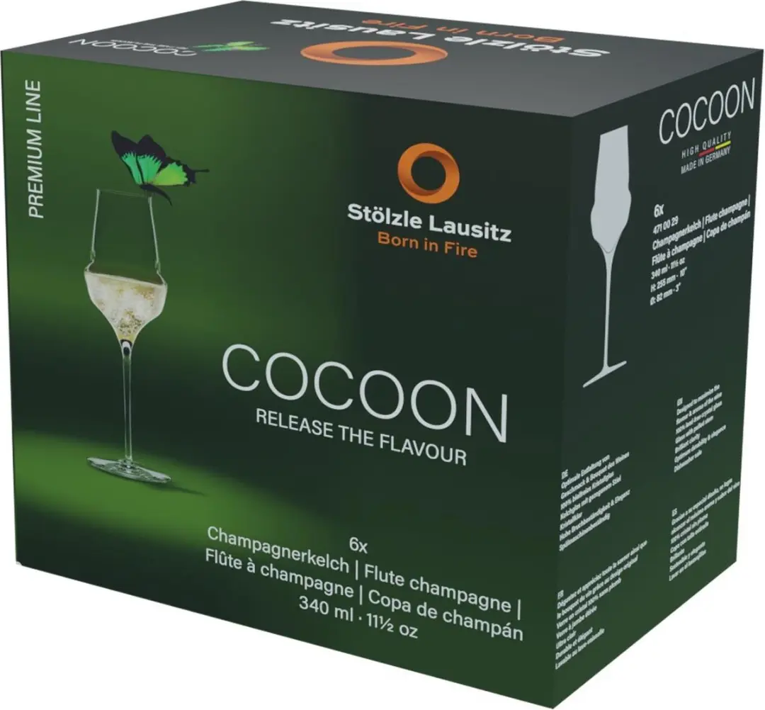 Stölzle Lausitz Cocoon Champagne Wijnglazen 290ml - 6 Stuks