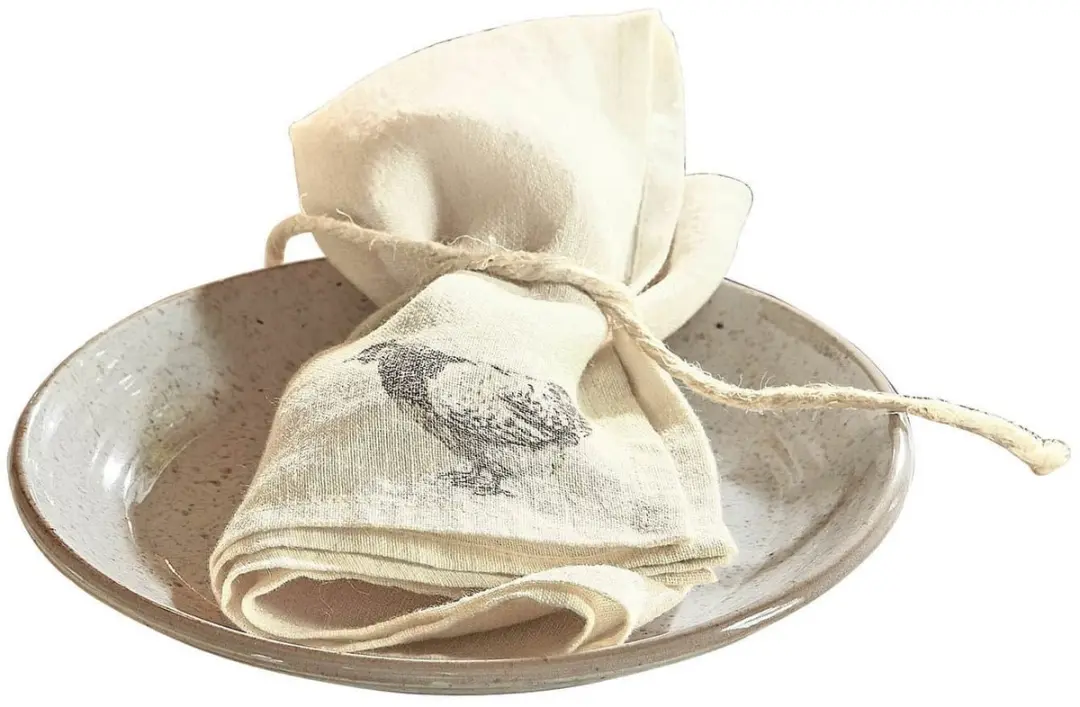 Loberon Walorine Servet set - 4 Stuks - Crème