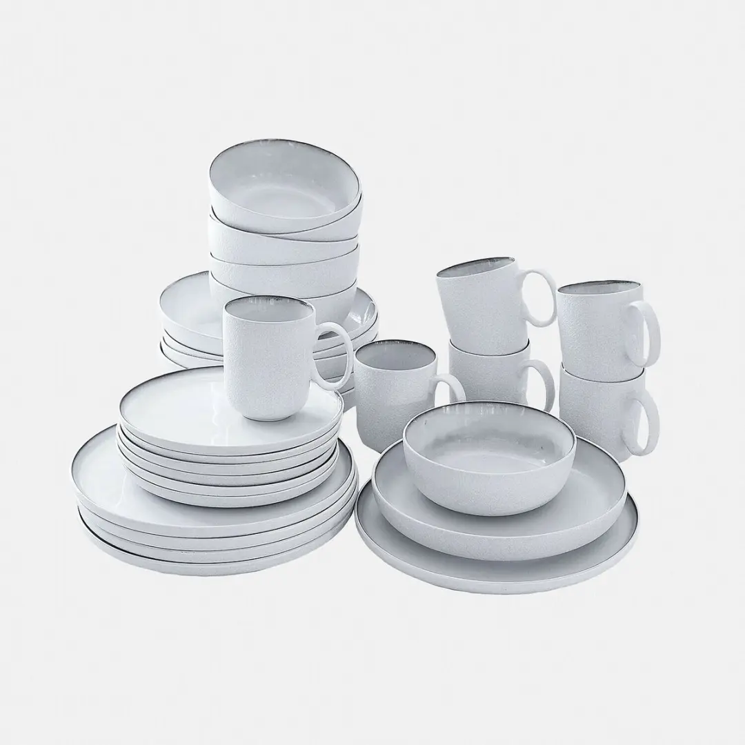 Loberon Servies Set 30-delig Eiruna Crème