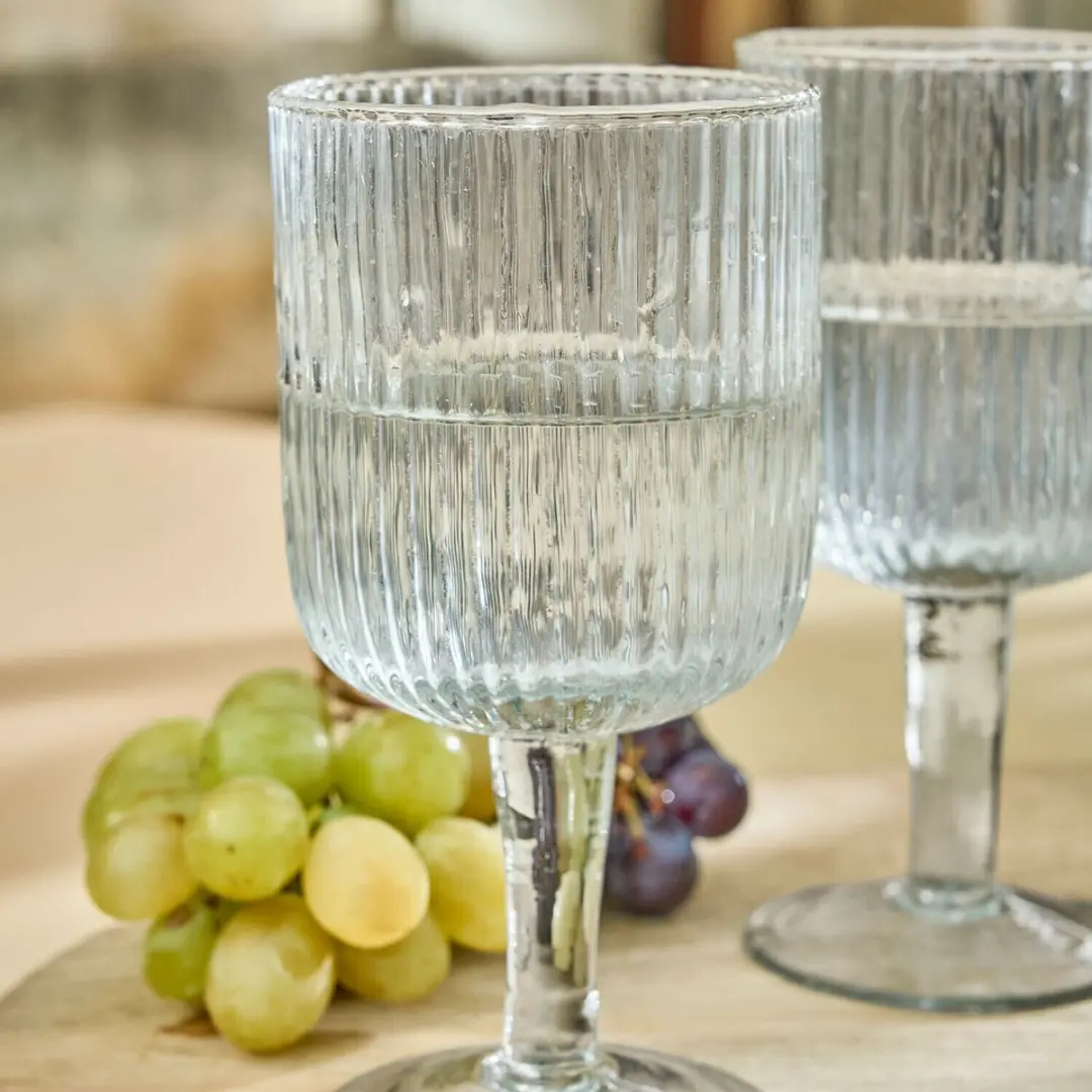 Loberon Caleza Glas Set - 4 Stuks Ø8cm Heldere Glazen