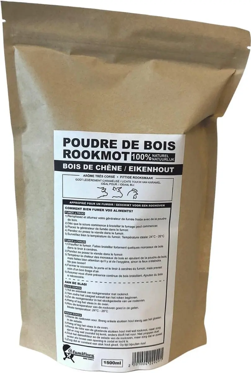Famiflora BBQ Rookmot Eikenhout 1500ml - afbeelding 2 van 2