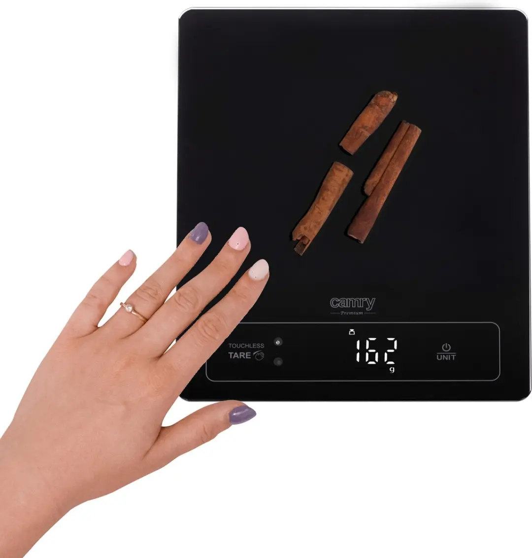 Camry CR3175 Keukenweegschaal 15kg - Touchless Tarra - Zwart