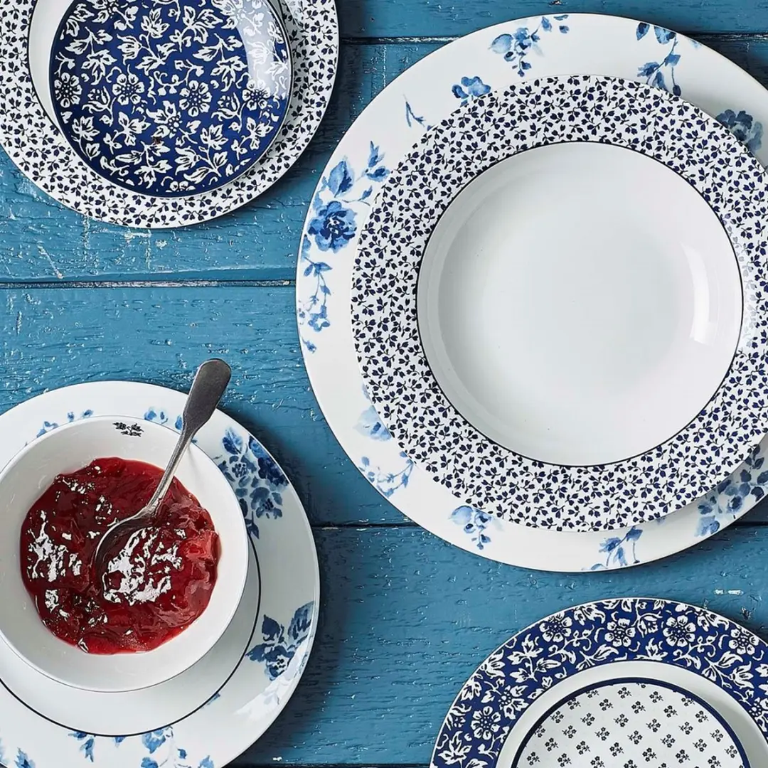 Laura Ashley Blueprint Borden Ø18cm Floris - Kerstservies