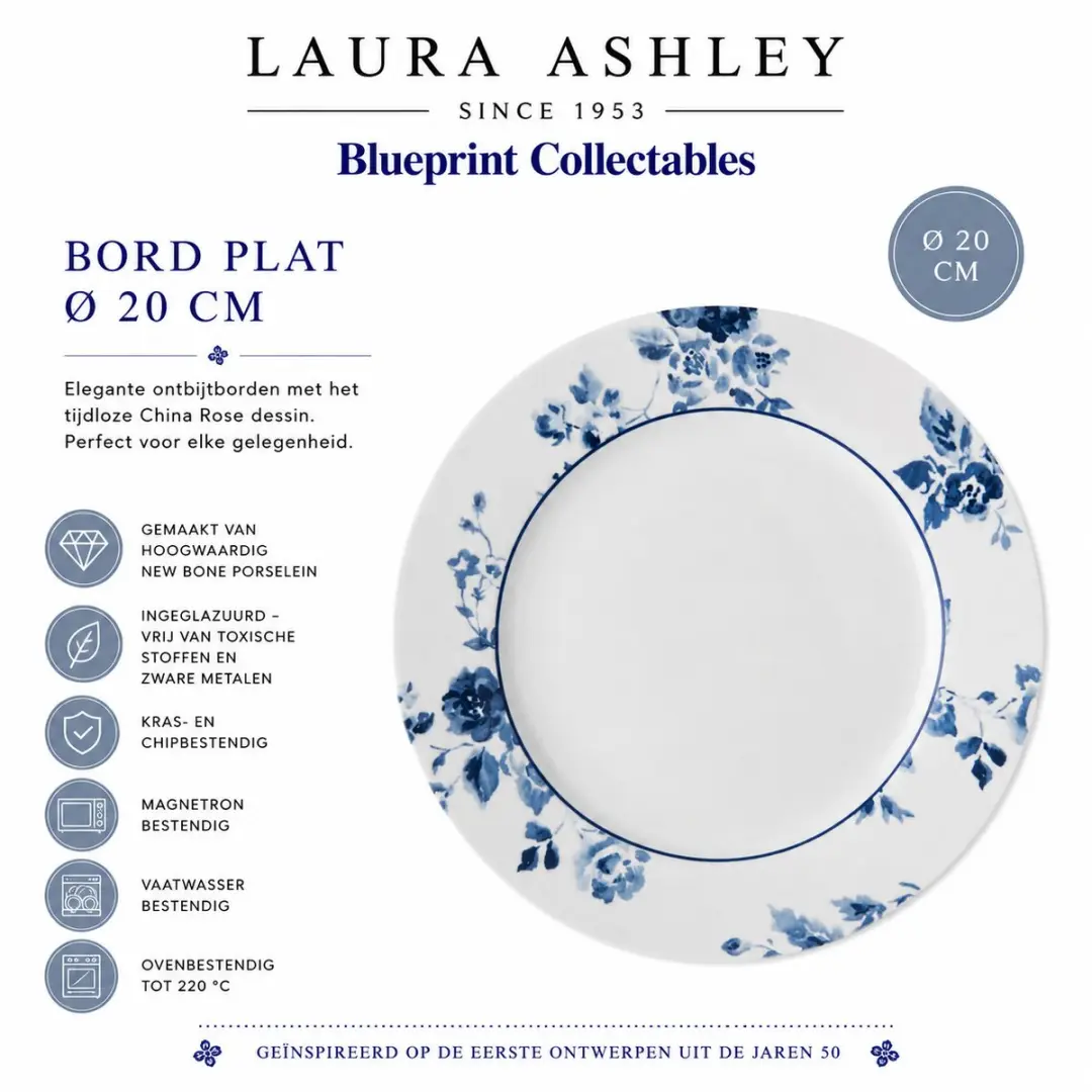 Laura Ashley Blueprint Borden Ø20cm China Rose