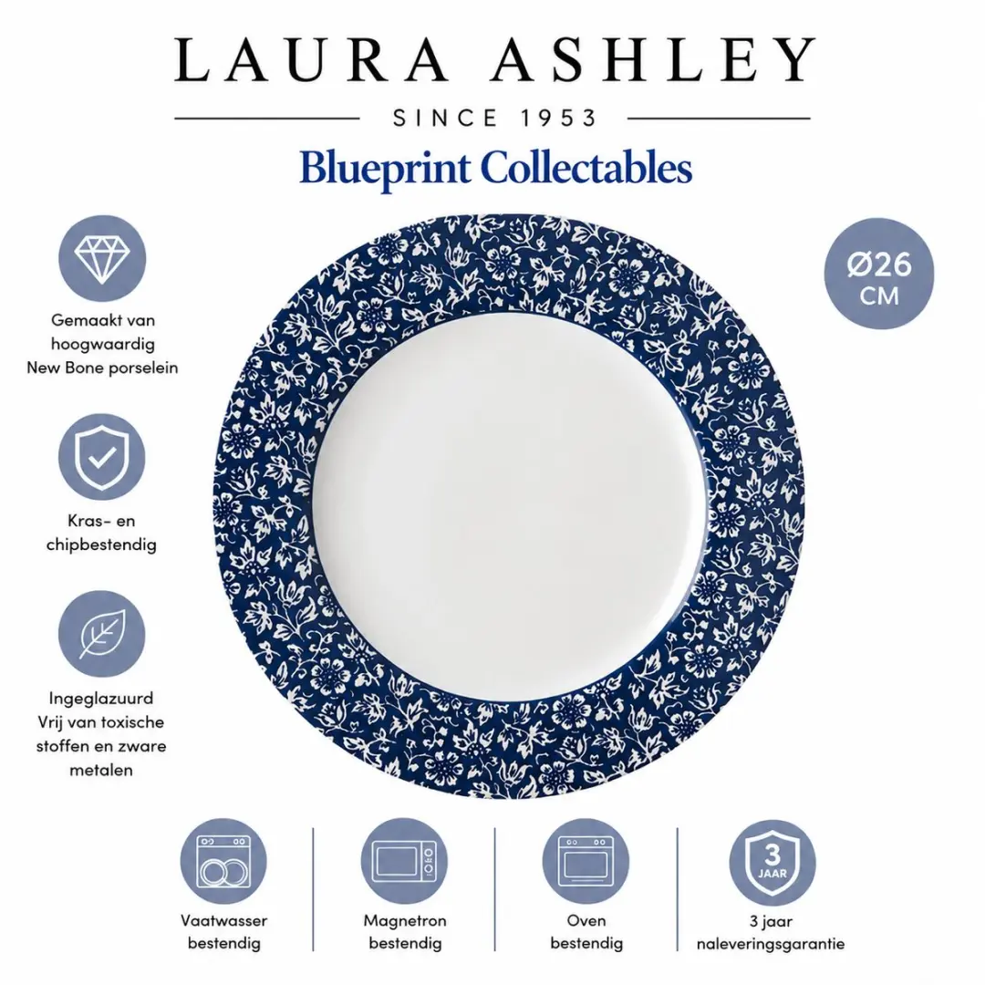 Laura Ashley Blueprint Collectables Dinerborden Ø26cm - Sweet Alyssum