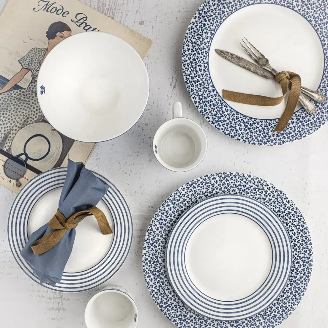 Laura Ashley Blueprint Kerstservies 12-delig - Porselein