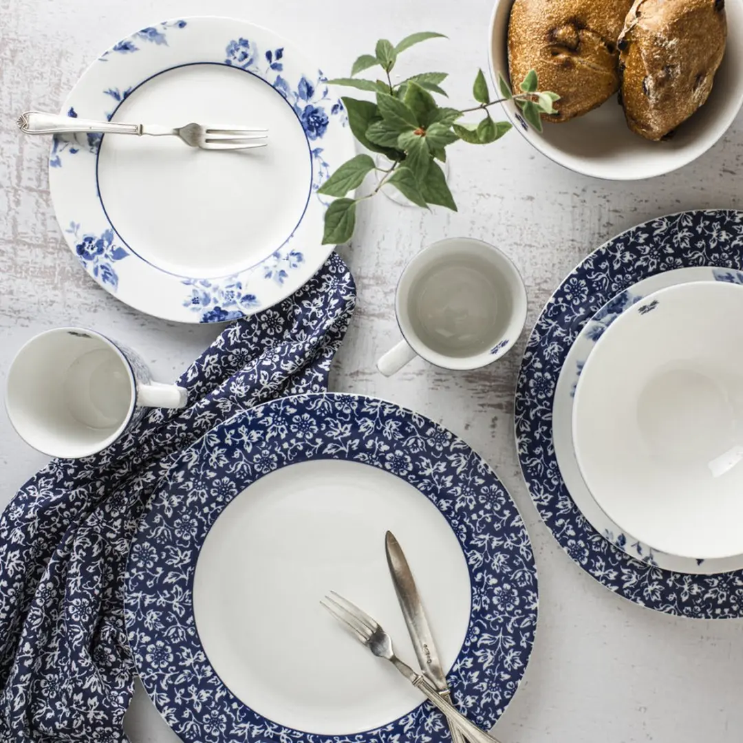 Laura Ashley Blueprint Kerstservies 12-delig - Porselein