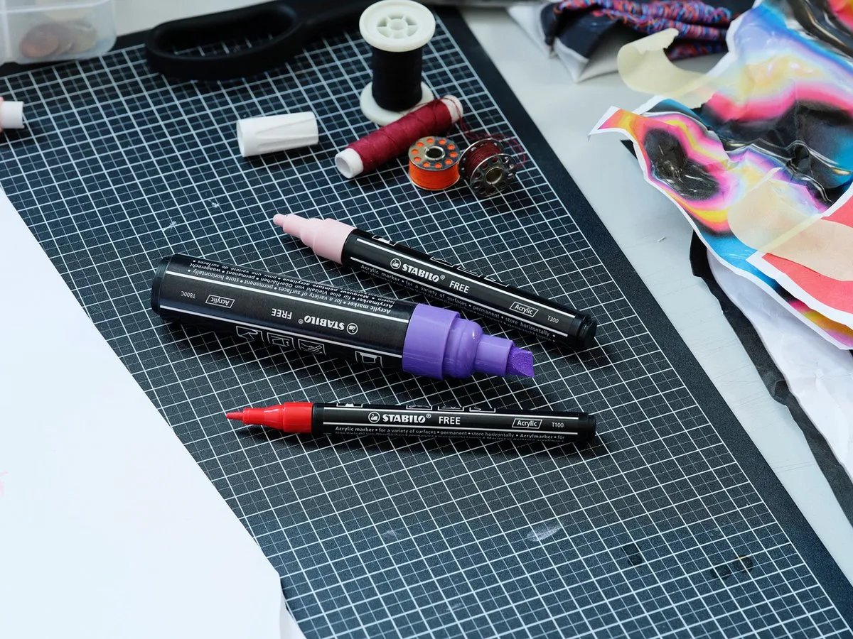 STABILO Free Acryl Marker Mixed Tip Set - 3 Stuks