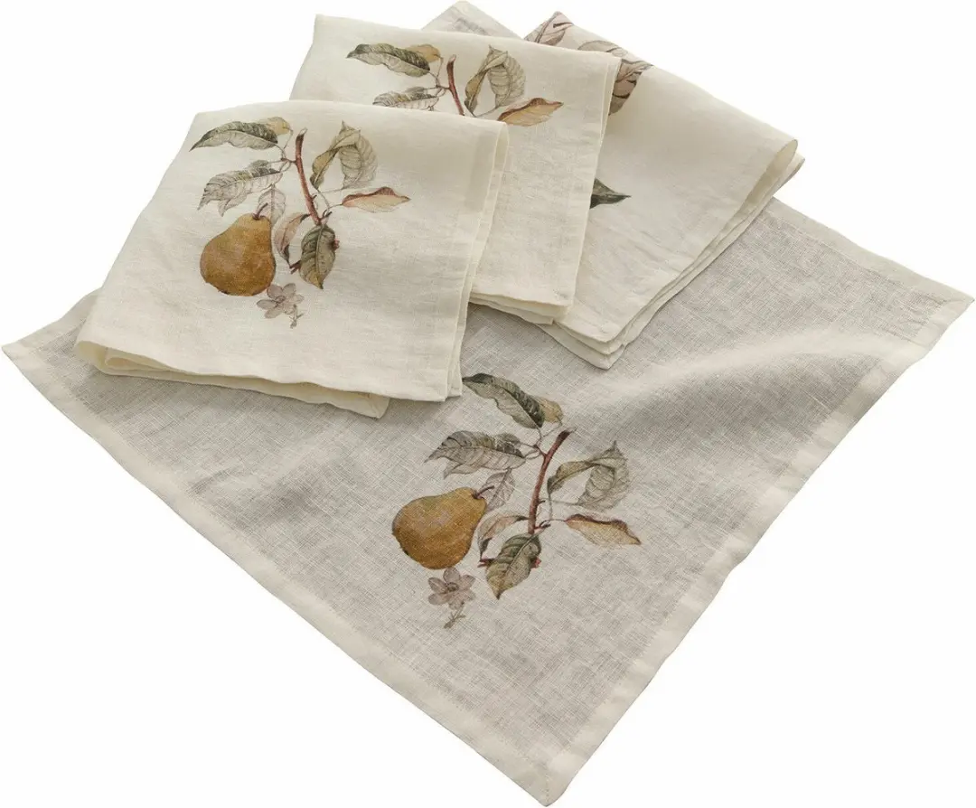 Loberon Tupisa Servetset - 4 Stuks - Offwhite
