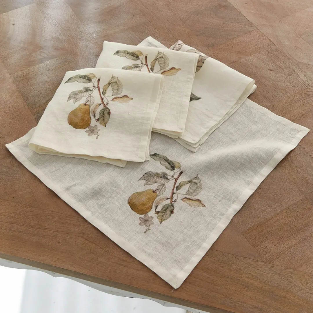 Loberon Tupisa Servetset - 4 Stuks - Offwhite