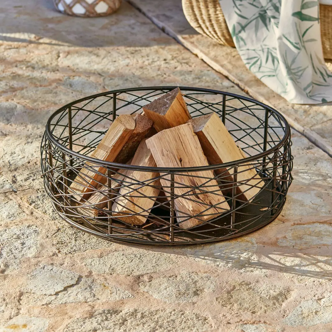 Loberon Salvero Haardhoutmand - 64,5cm - Bruin - afbeelding 4 van 4