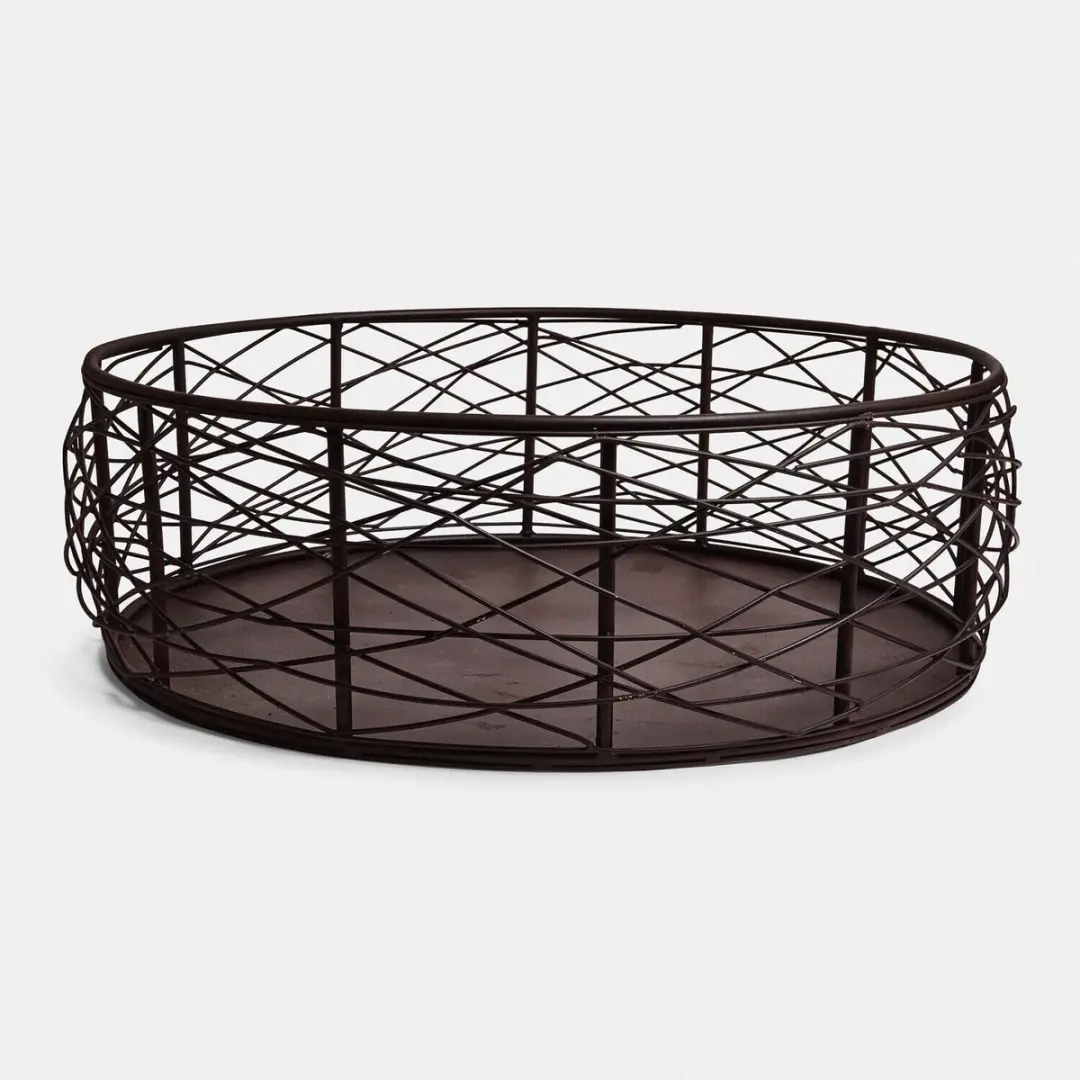 Loberon Salvero Haardhoutmand - 64,5cm - Bruin - afbeelding 2 van 4