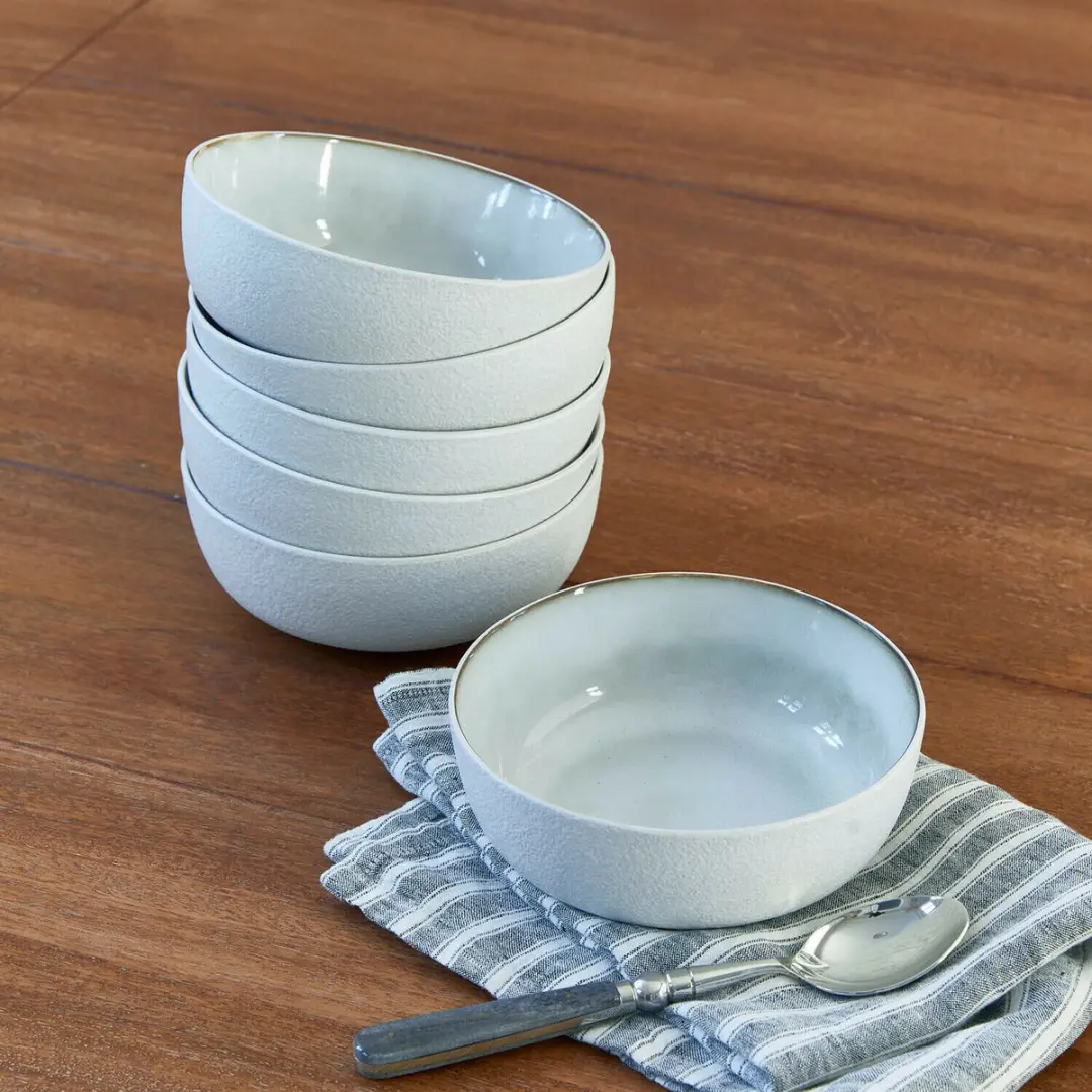 Loberon Eiruna Kommetjes Set 6 Stuks - Crème