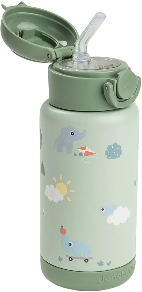 Done By Deer Thermos Drinkfles 340ml - Playground Green