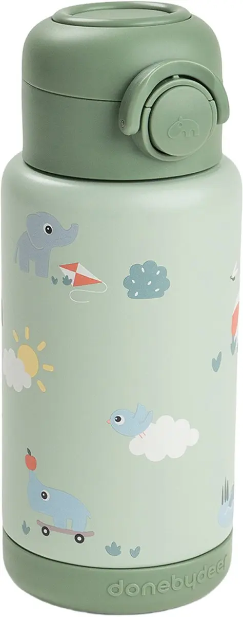 Done By Deer Thermos Drinkfles 340ml - Playground Green - afbeelding 6 van 6