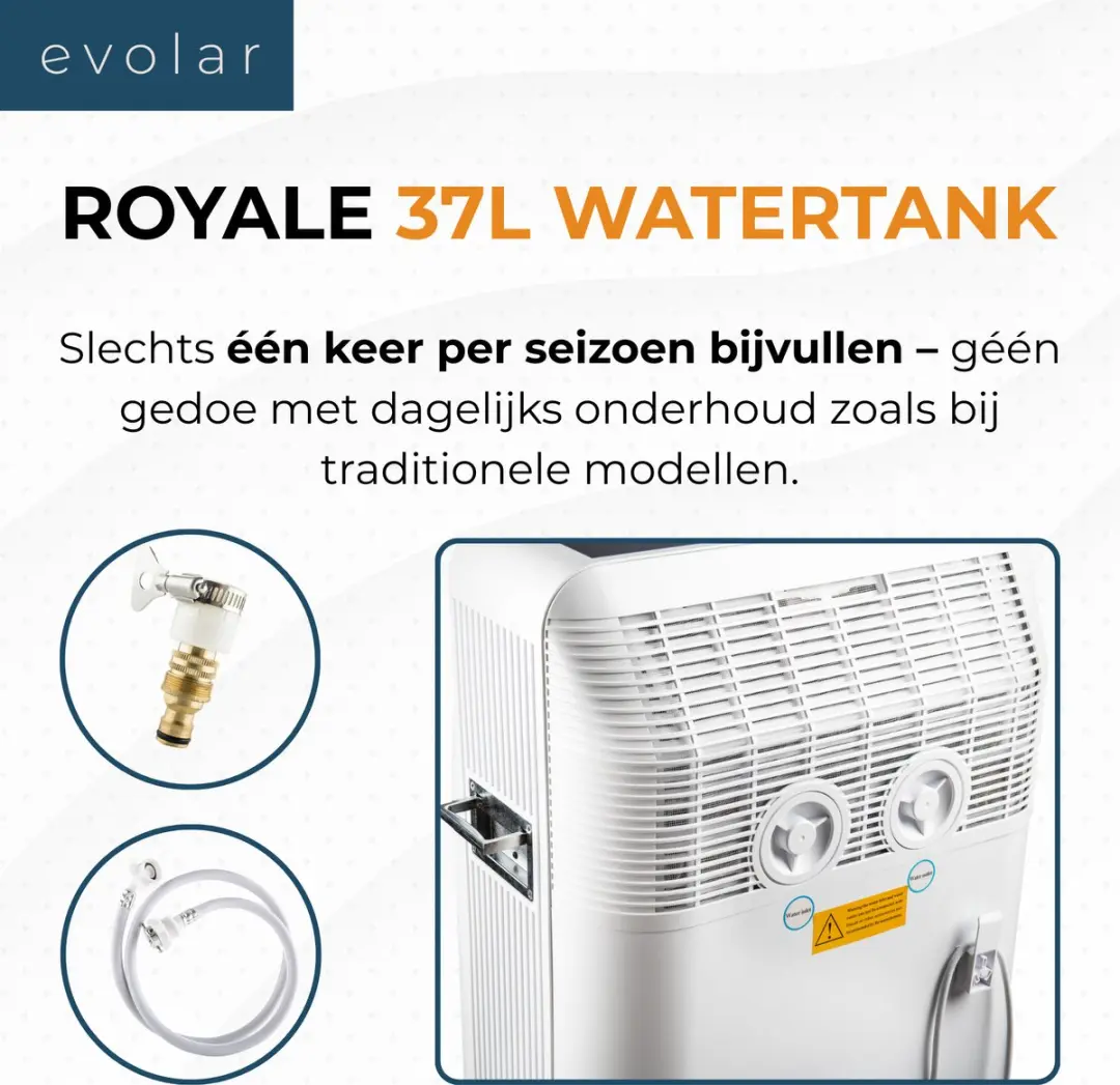 Evolar EVO-ES9000 Mobiele Airco 9000 BTU - 3-in-1 - Wit - afbeelding 6 van 6