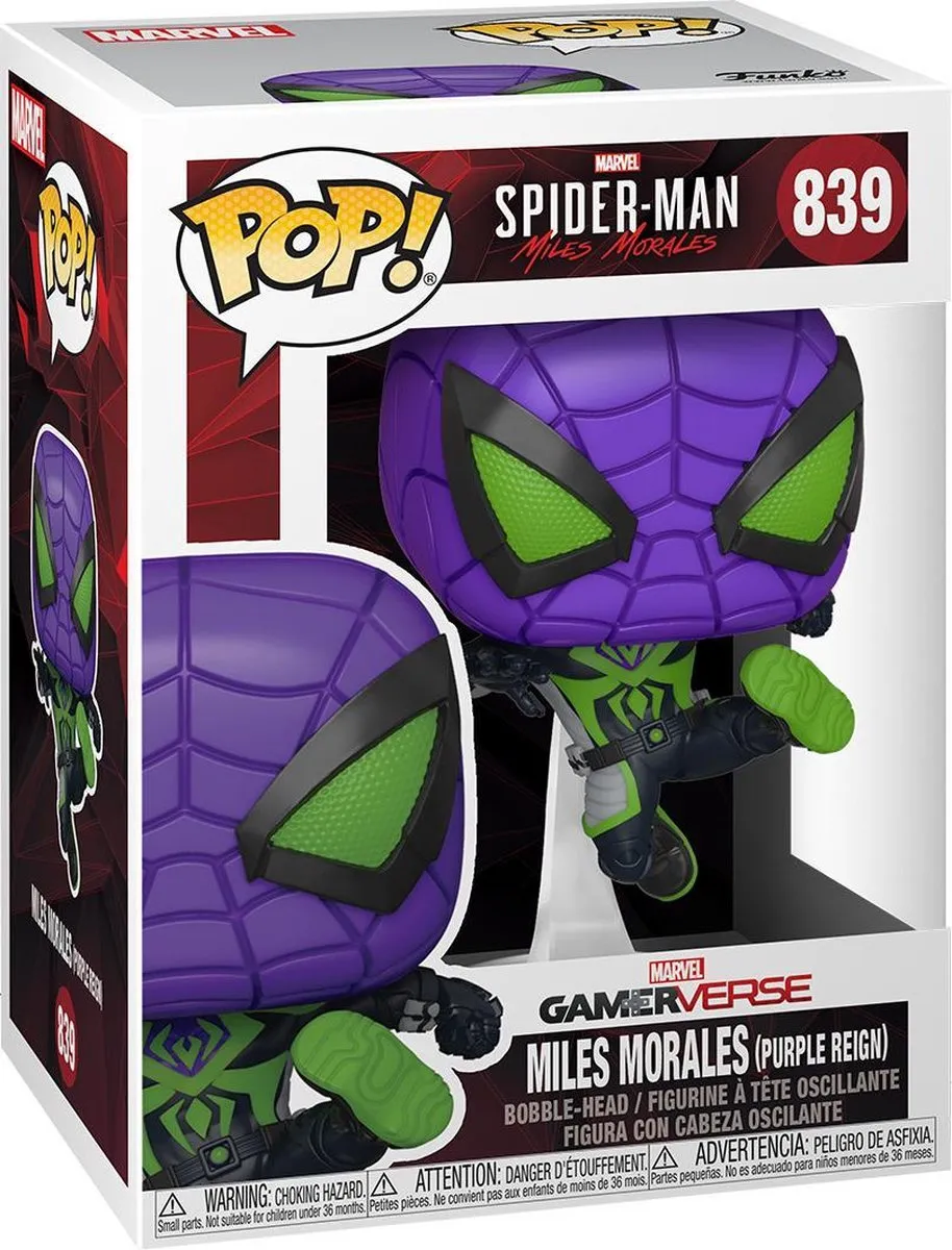 Funko Spider-Man Miles Morales Pop! Purple Reign - Veelkleurig
