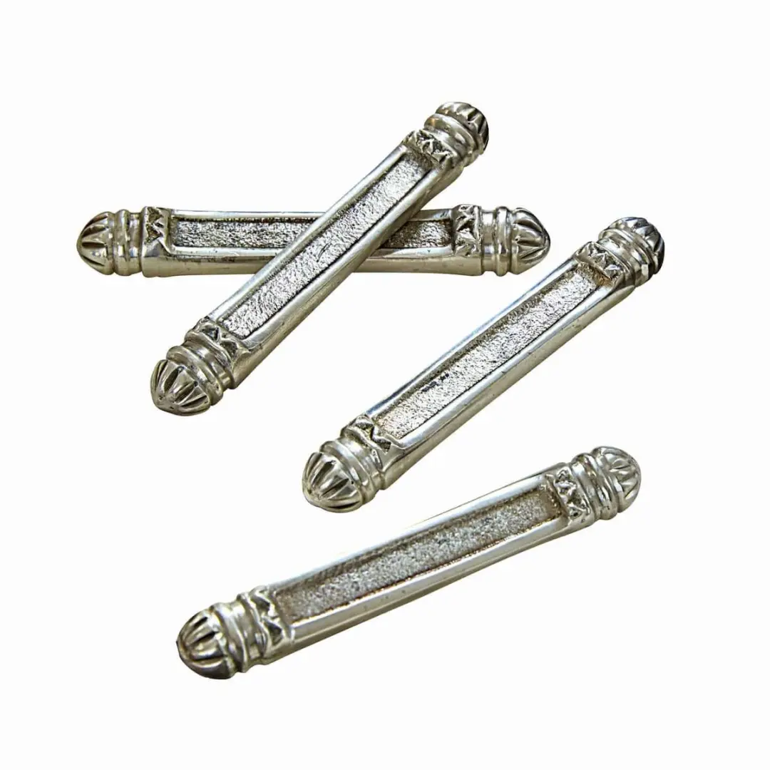 Loberon Lafox Messenbankjes - 4 Stuks - Antiekzilverkleurig - afbeelding 2 van 5