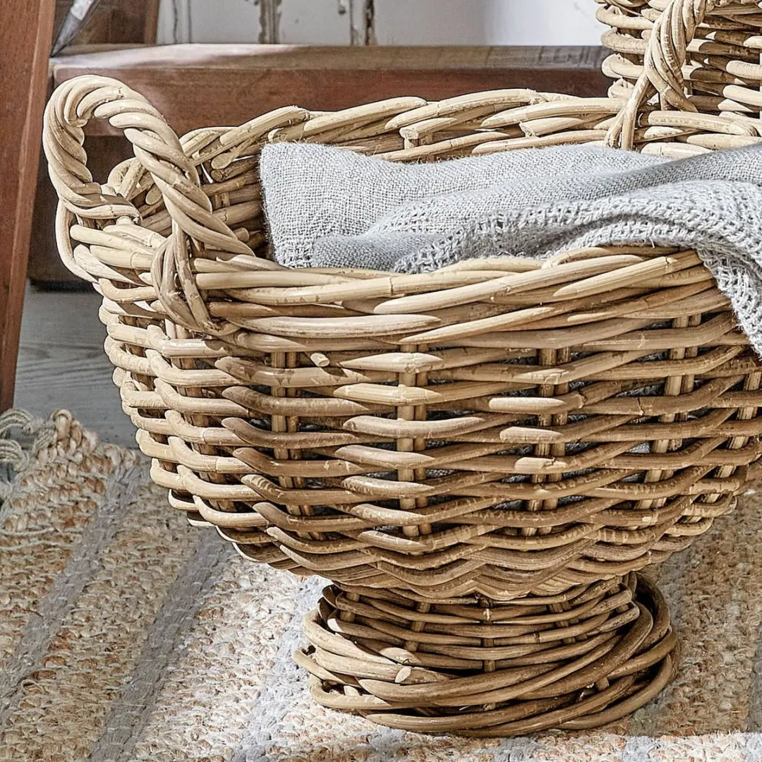 Loberon Mand Set 2 Stuks - Ø43cm - Bruin - afbeelding 2 van 5
