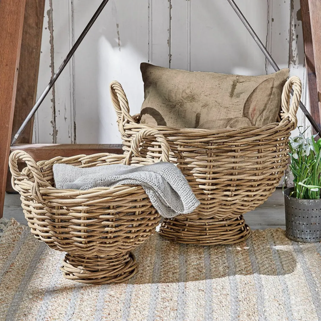 Loberon Mand Set 2 Stuks - Ø43cm - Bruin - afbeelding 4 van 5