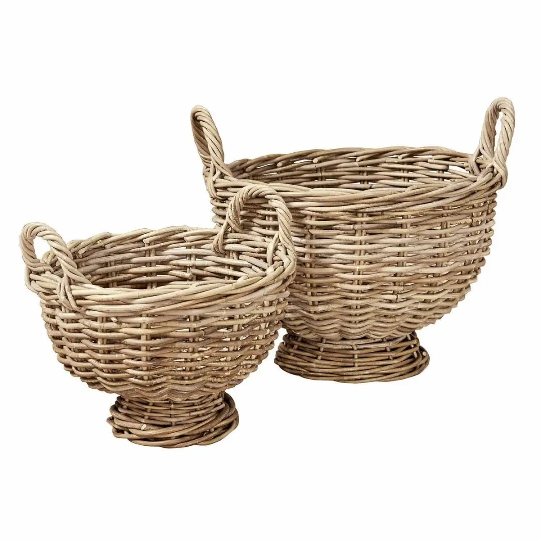 Loberon Mand Set 2 Stuks - Ø43cm - Bruin - afbeelding 3 van 5