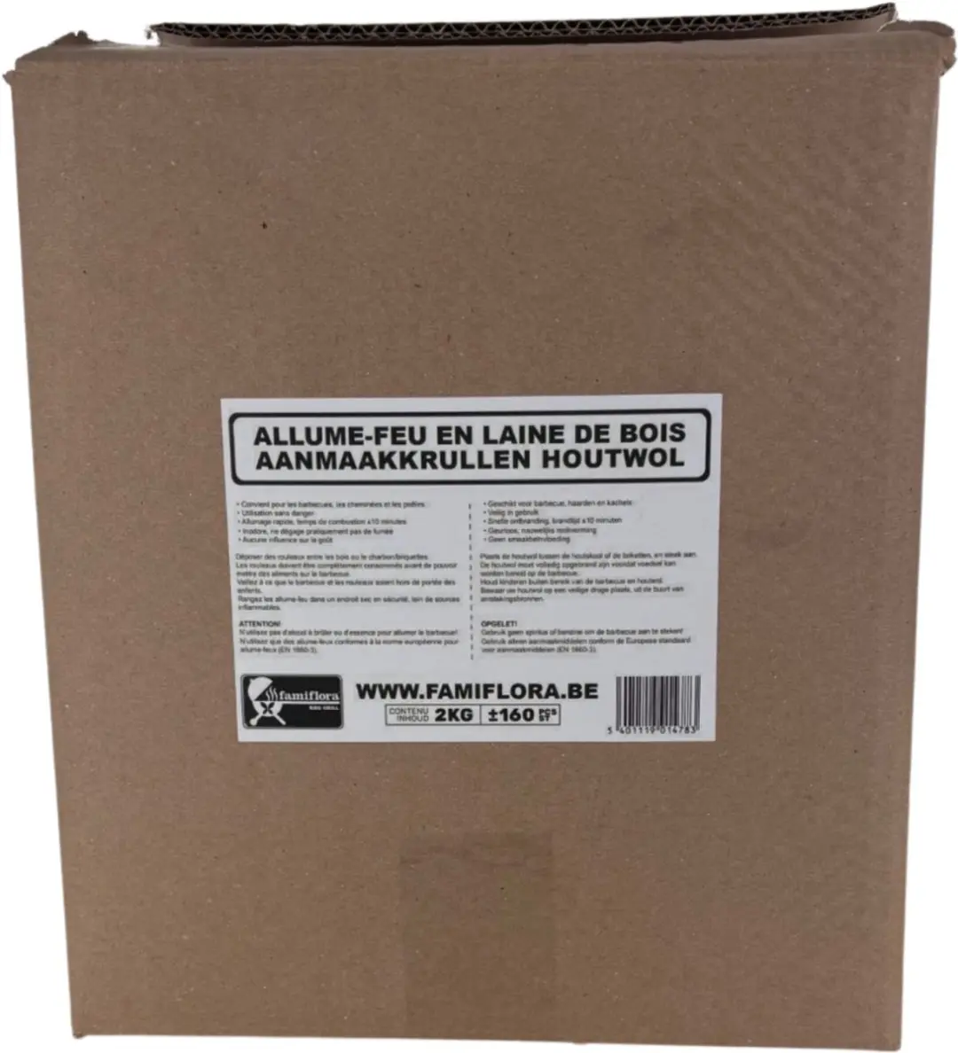Famiflora Houtwol Aanmaakkrullen 2kg - 160 Stuks - afbeelding 3 van 3
