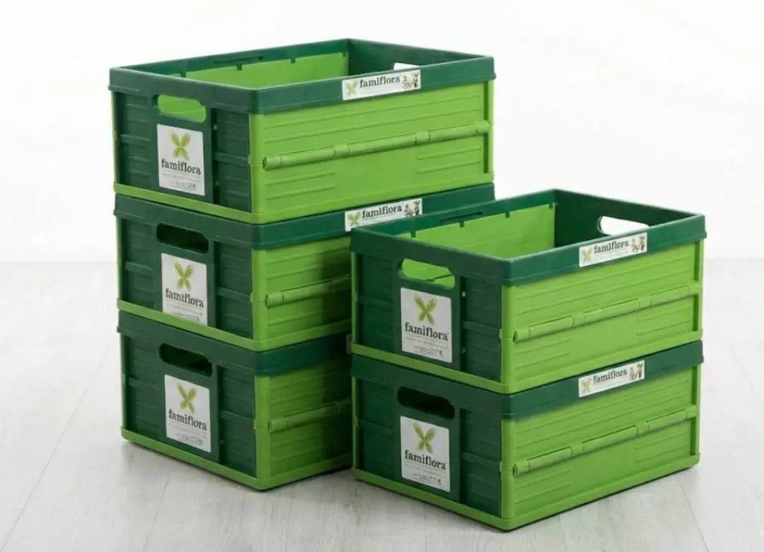 Famiflora groene professionele vouwkrat 32L