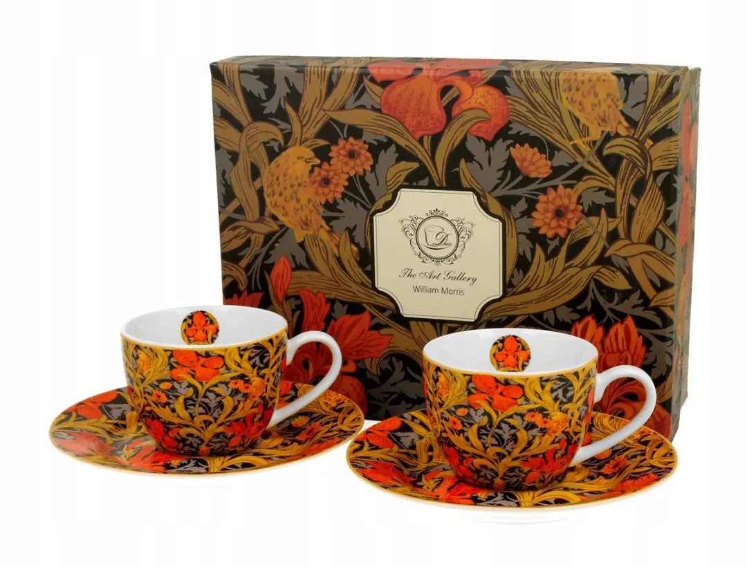 Set van 2 espresso kopjes ORANJE IRISES