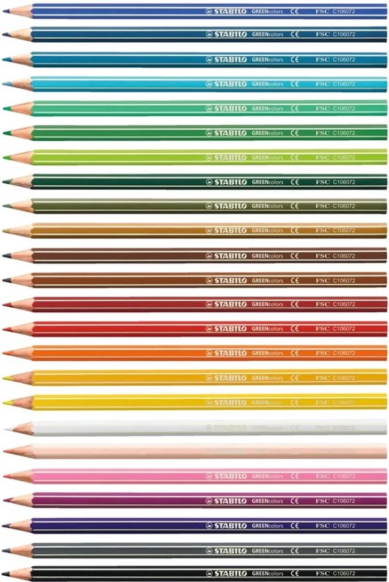 STABILO GREENcolors Kleurpotloden Arty - 24 Kleuren - Meerkleurig