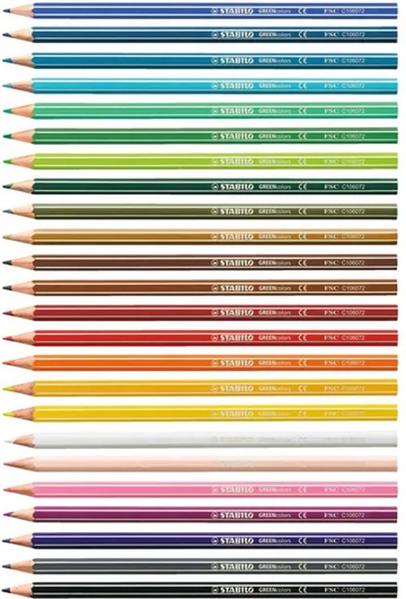 STABILO GREENcolors Kleurpotloden Arty - 24 Kleuren - Meerkleurig