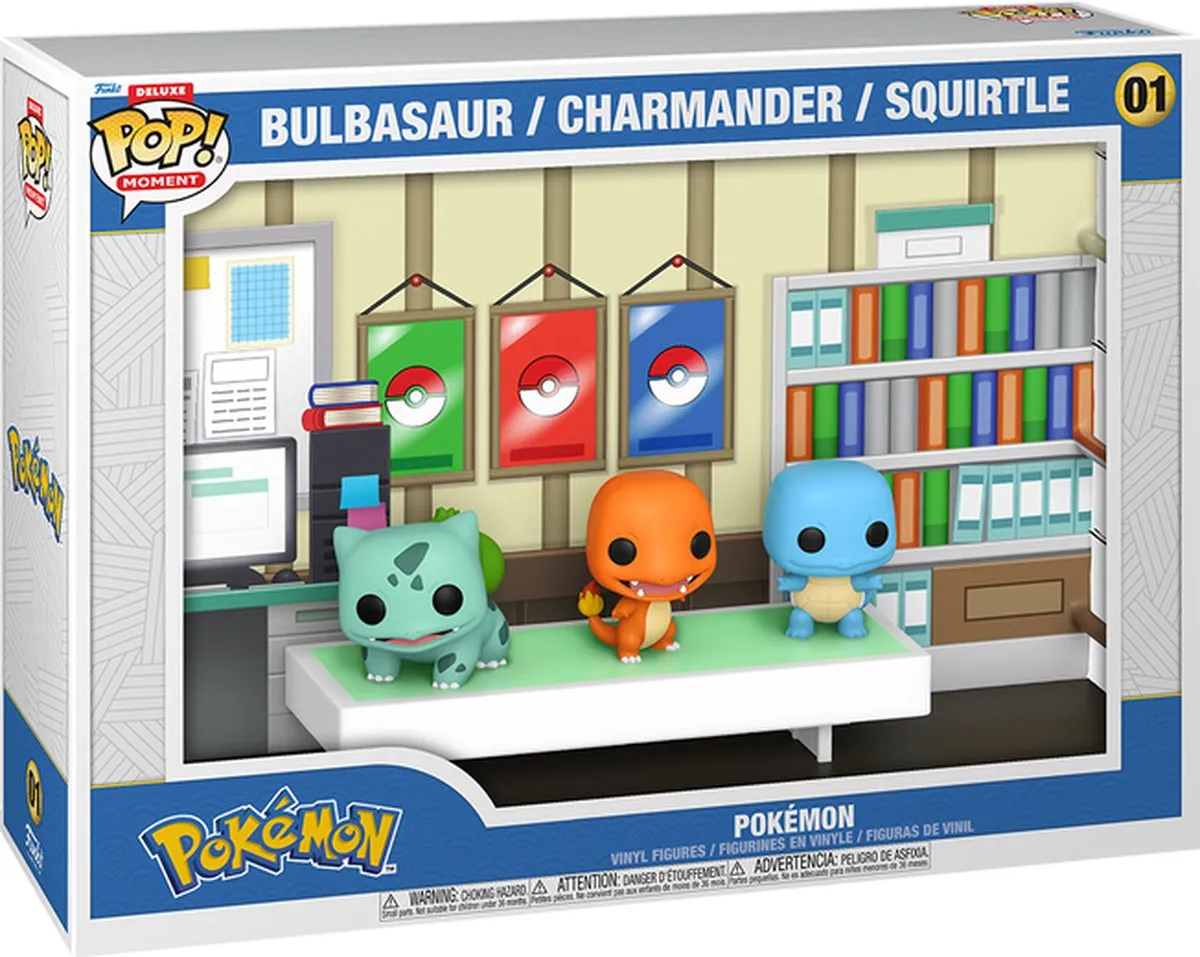 Funko Pop! Moment Deluxe Pokémon Bulbasaur/Charmander/Squirtle #01 - Multi