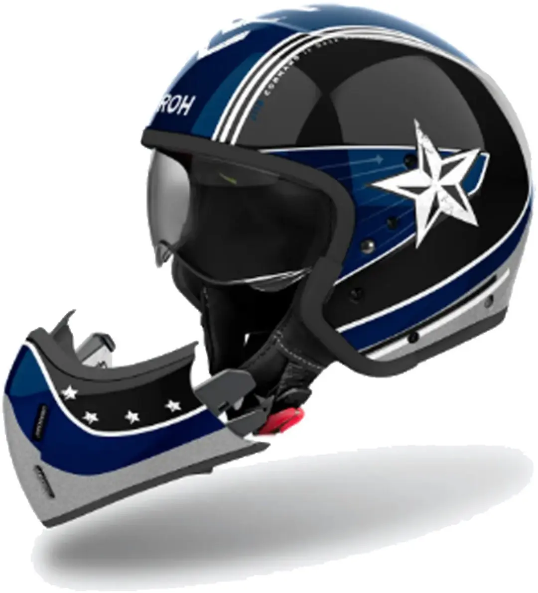 Airoh J 110 Command Octaan Helm - XS - Blauw Glossy