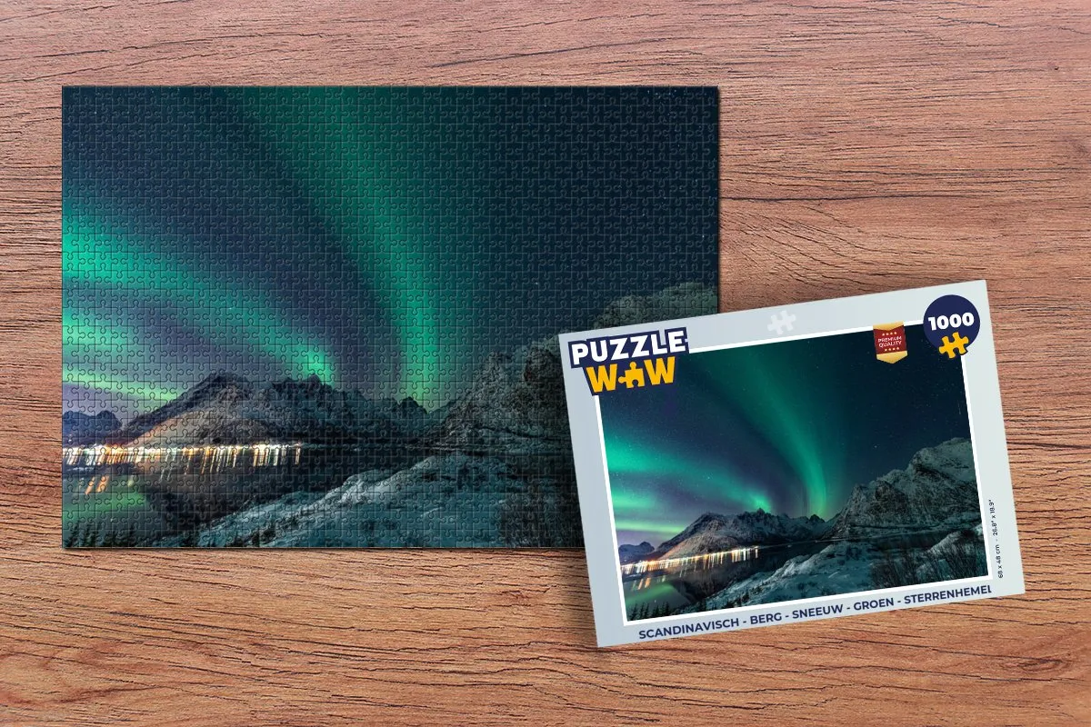 PuzzleWow Noorderlicht Legpuzzel 1000 Stuks - Multicolor